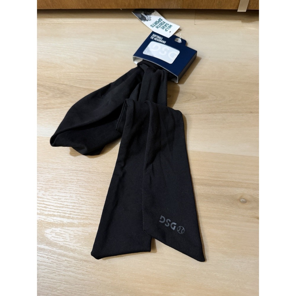 DSG Softball Double Header‎ Tie Headband Black New In Package